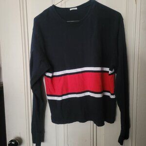 John Galt Striped Long Sleeve Tee